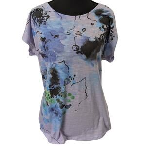 Art 9 Watercolor Graphic Studded Tee | Women's M